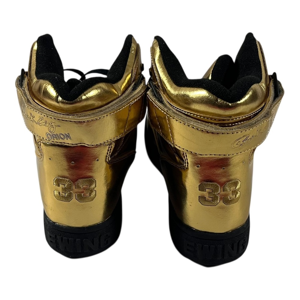Ewing Athletics 33 Hi Metallic Gold High Top Sneakers Men's Size 10 - Picture 8 of 16